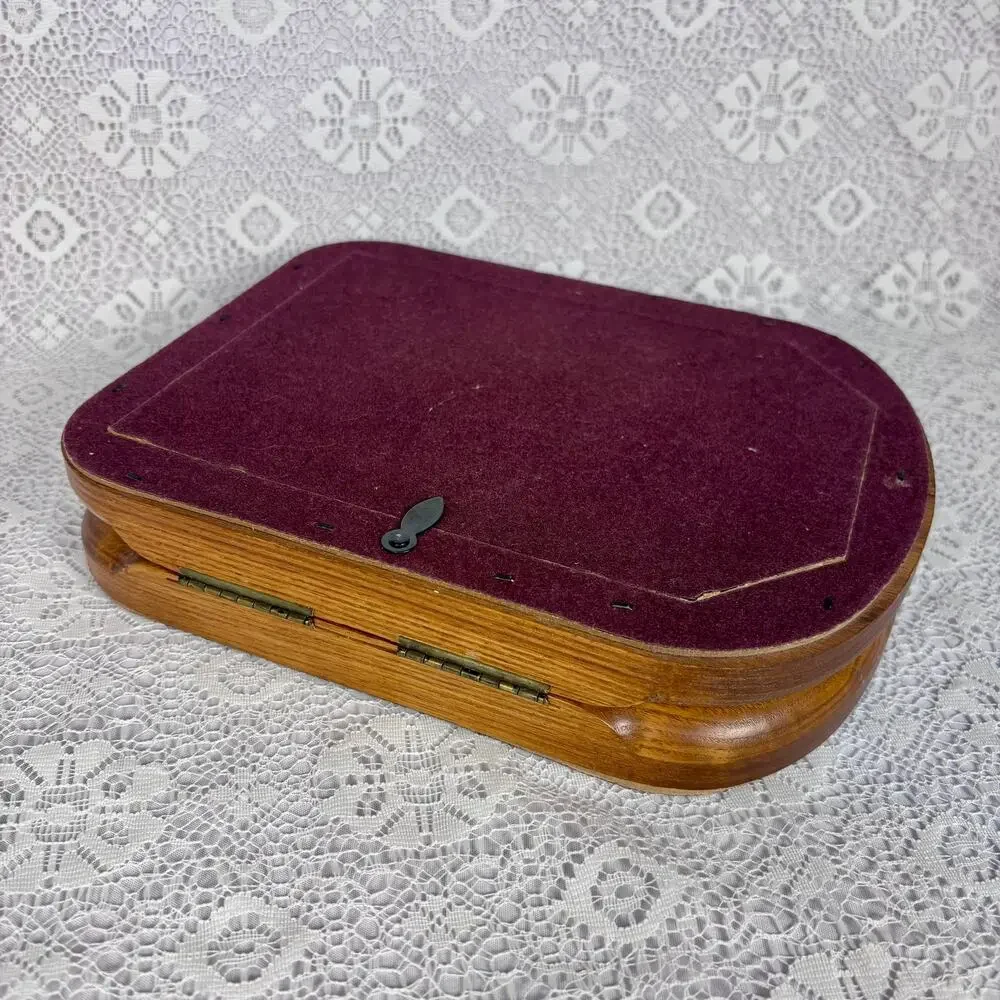 Vintage Fetco Wooden Double Bifold Frame Natural Oak Finish w/ Arched Top